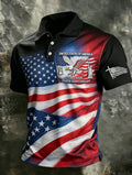 Men's Retro 250th Anniversary American Short-Sleeve Polo Shirt