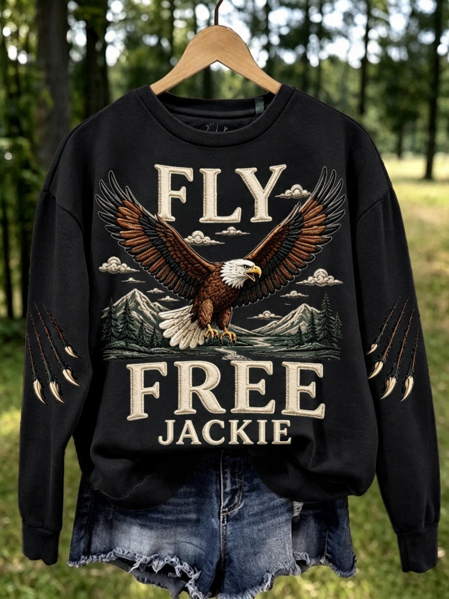 Women's Fly Free Jackie Print Sweatshirt