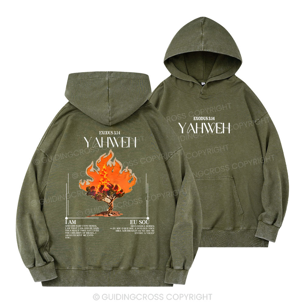 YAHWEH Christian Washed Hoodie
