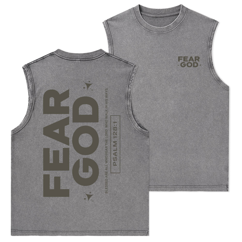 Fear God Christian Washed sleeveless Tee