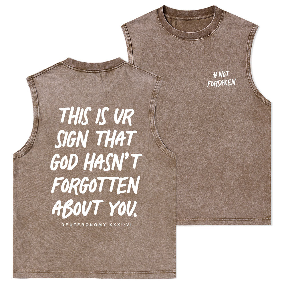 Not Forsaken Christian Washed sleeveless Tee