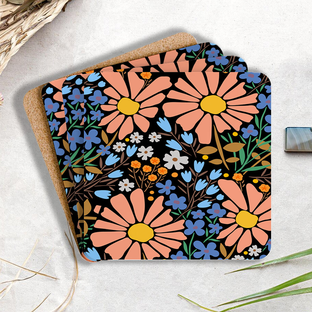 Flourishing Blossom Christian Wooden Printed Coasters