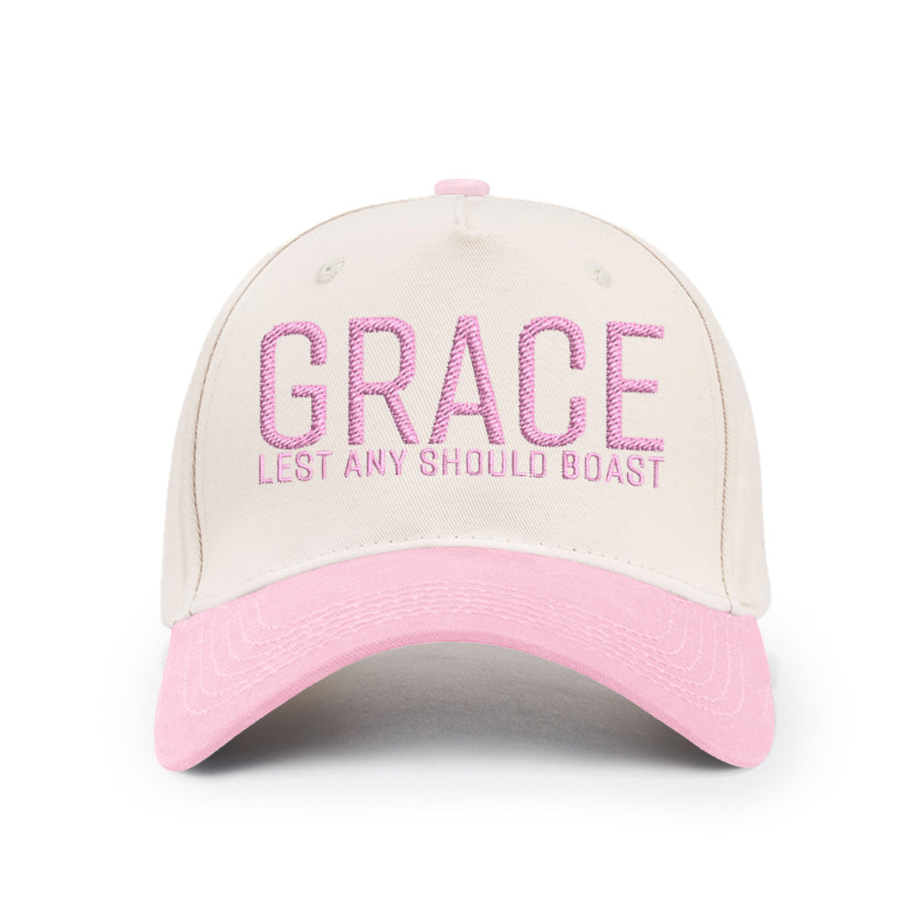Grace Lest Any Should Boast Christian Trucker Hat