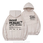 Need Prayer Tap My Shoulder Christian Washed Hoodie