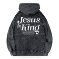 Jesus Is King Christian Washed Hoodie