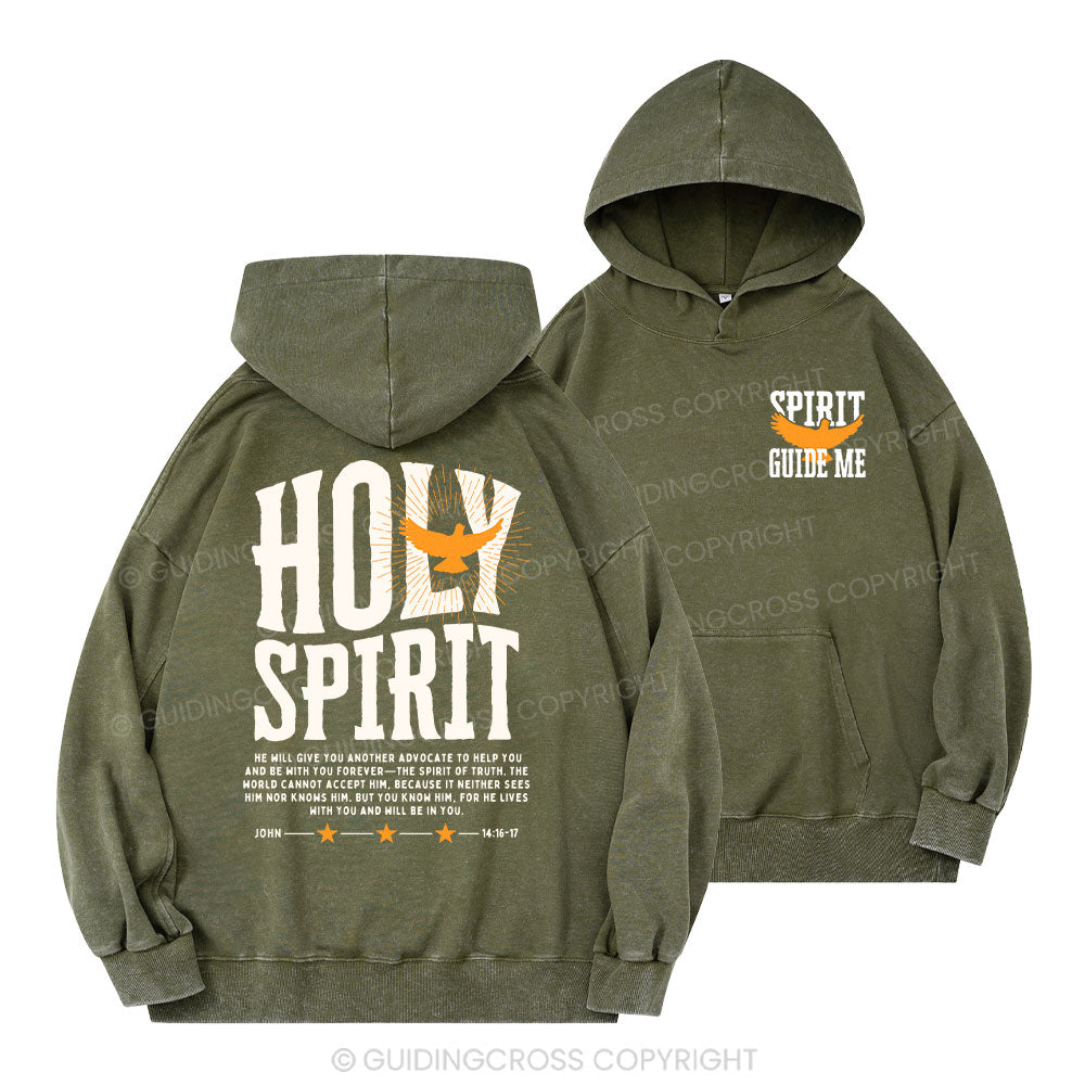 Spirit Guide Me Christian Washed Hoodie