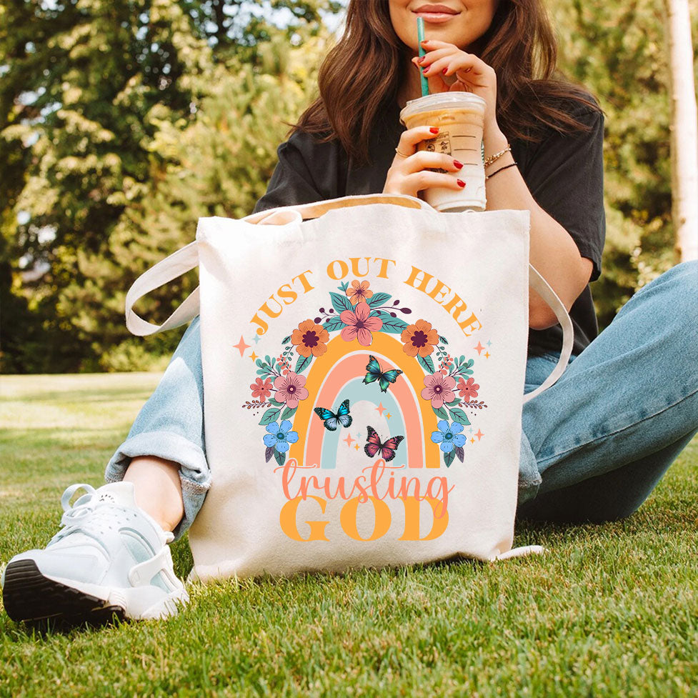 Trusting God Christian Canvas Tote Bag