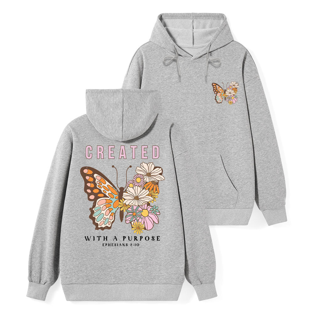 Created With A Purpose Classic Christian Hoodie
