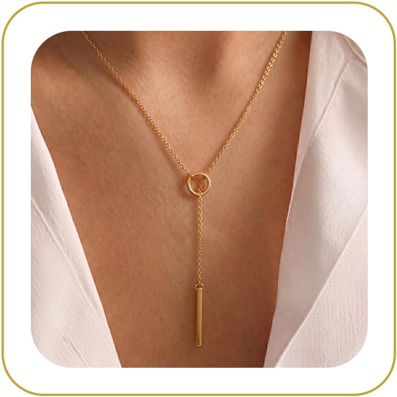 Tewiky Layered Necklaces for Women Non Tarnish- Chunky 14k Gold Plated Herringbone/Snake/Rope/Box/Cuban Link Chain for Women Waterproof Layering Stack Choker Necklace Trendy Dainty Tarnish Free Jewelry Set