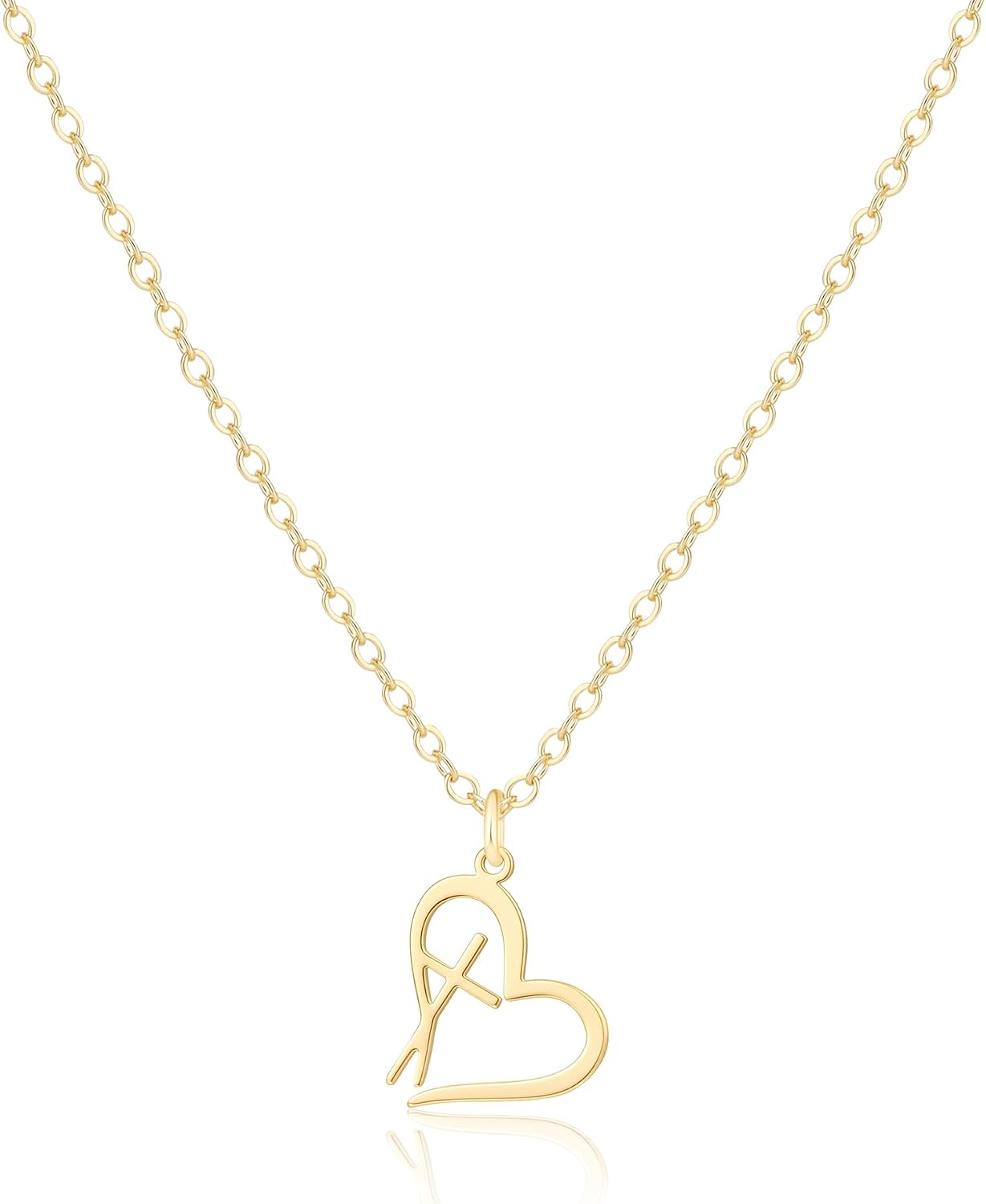 Rotnso Cross Necklace for Women 14K Gold Silver Plated Dainty Small Cross Pendant Choker Simple Trendy Cute Cross Charm Chain Necklace Easter Basket Stuffers Baptism Religious Faith Jewelry Gift