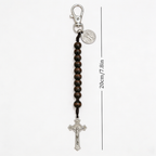 Christian Cross Rosary Keychain for Prayer and Blessing