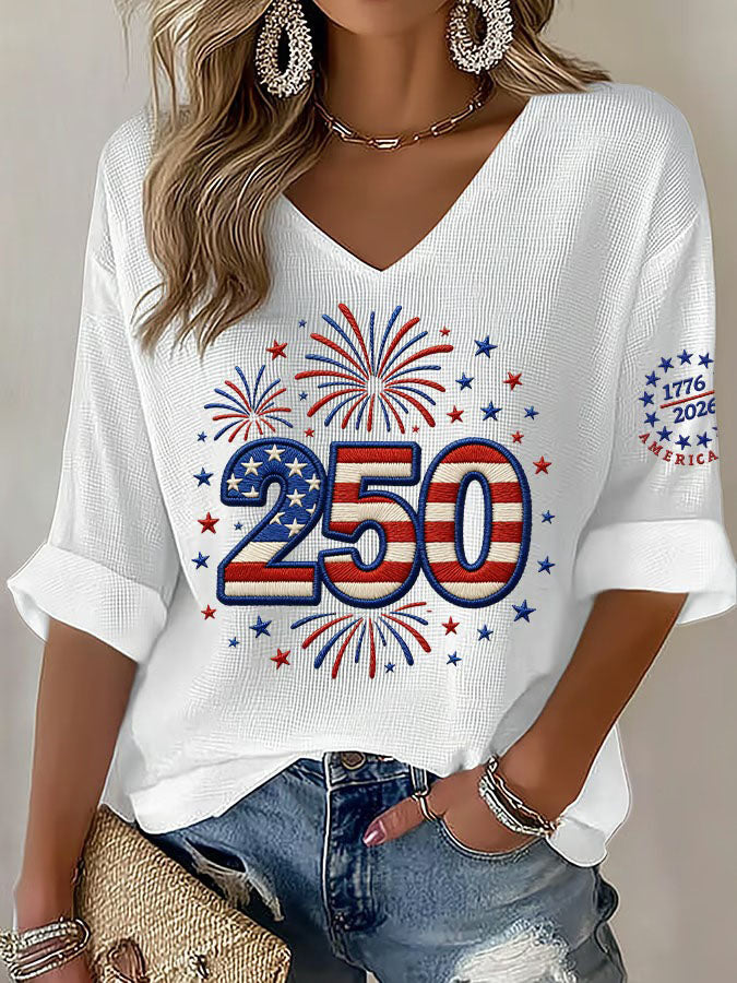 Women's Independence Day 250th Anniversary Printed Top
