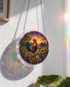 Sunrise Rooster Light Suncatcher-Acrylic Window Art