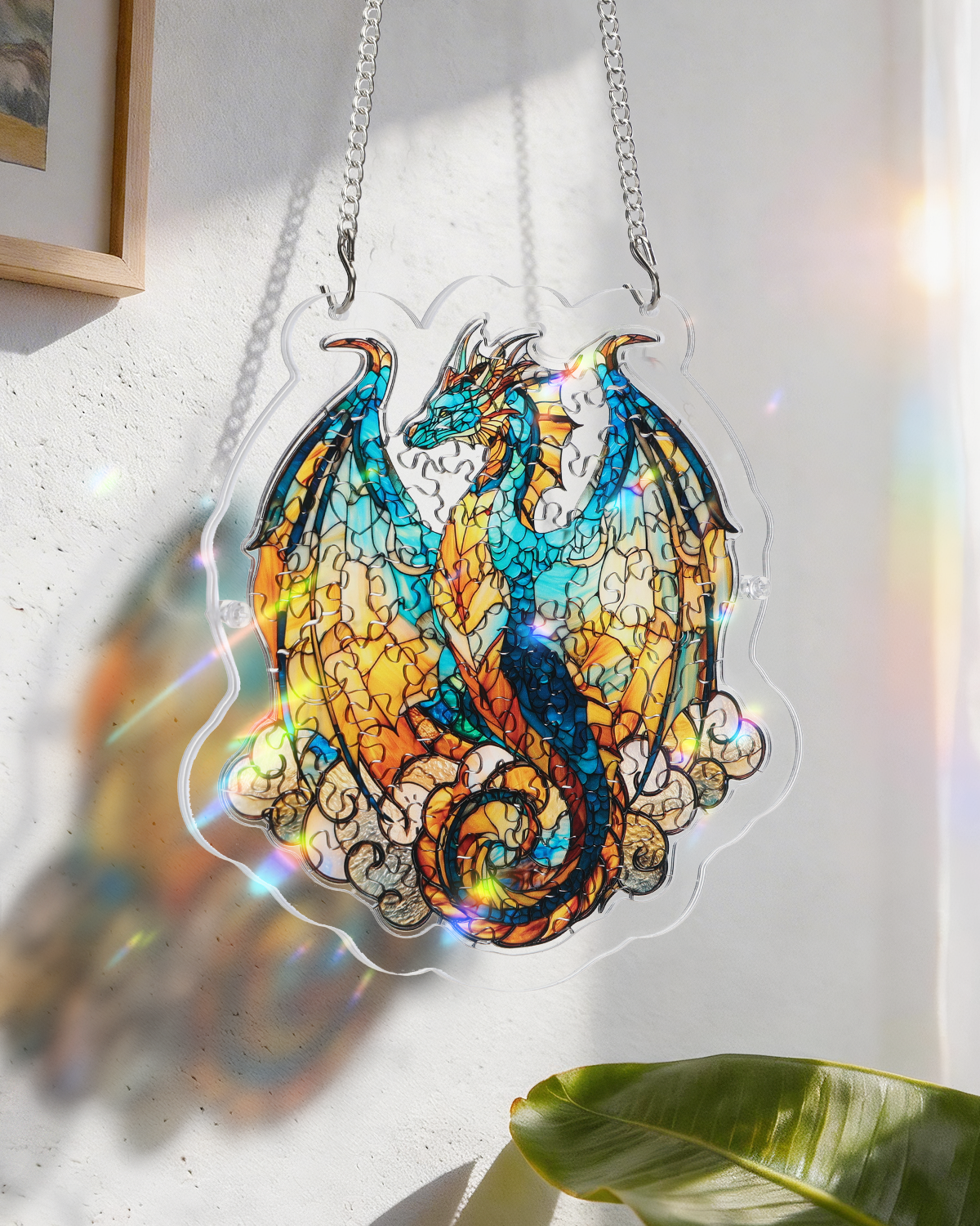 Oceanfire Dragon Light Suncatcher-Acrylic Window Art