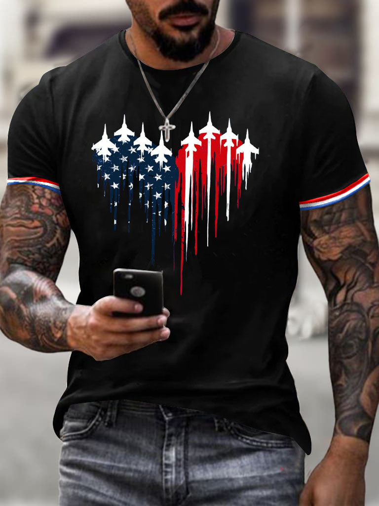 Men's Red White Blue Air Force Flyover T-Shirt