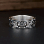 Jerusalem Cross Christian Sterling Silver Band Ring