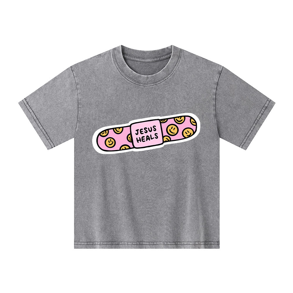 Jesus Heals Kid Washed T-Shirt
