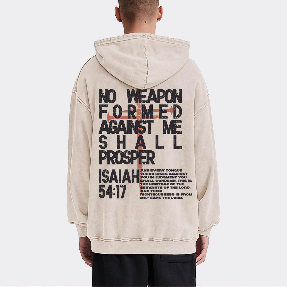 No Weapon Christian Washed Hoodie