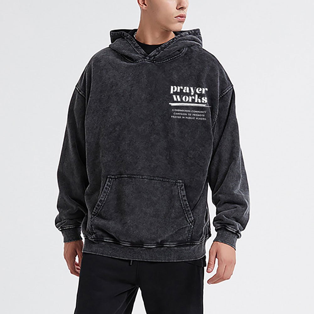 Need Prayer Tap My Shoulder Christian Washed Hoodie