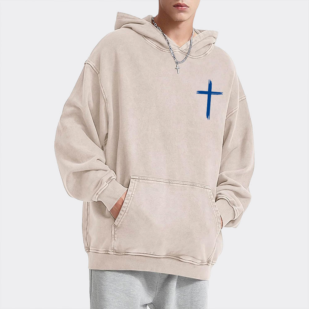 Jesus Died For Me Now I Live For Him Christian Washed Hoodie