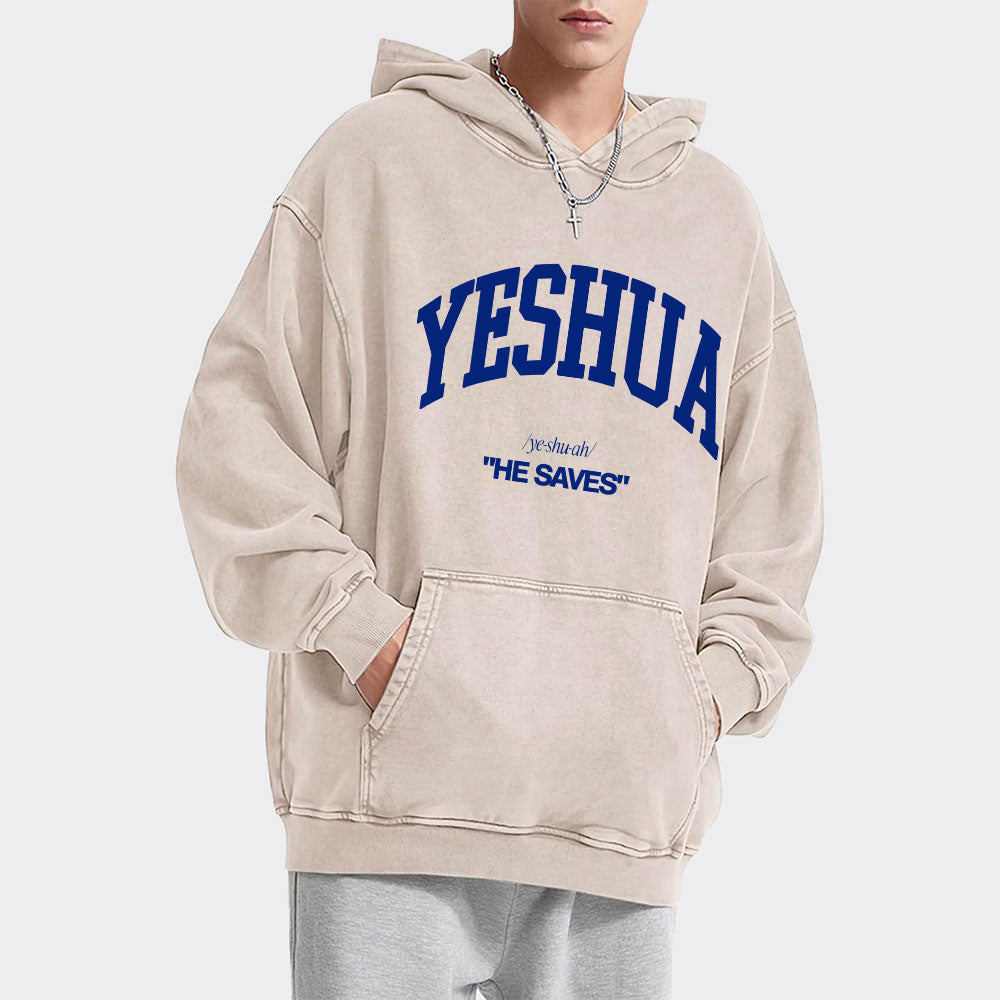 YESHUA Christian Washed Hoodie