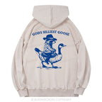 God's Silliest Goose Christian Washed Hoodie