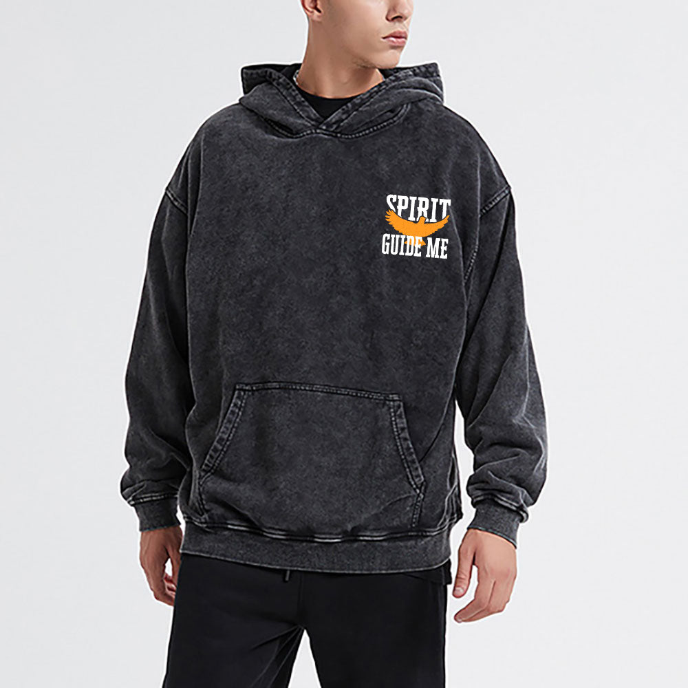 Spirit Guide Me Christian Washed Hoodie