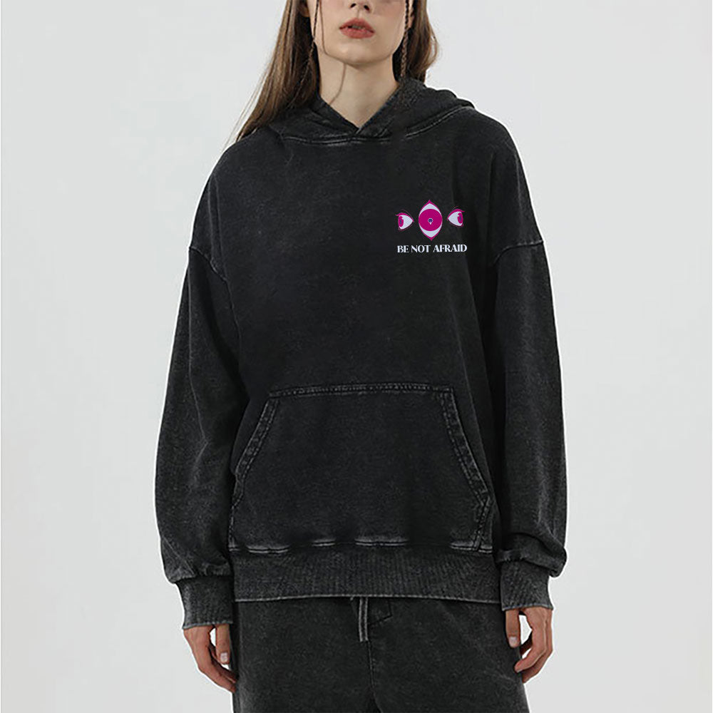 Be Not Afraid Christian Washed Hoodie