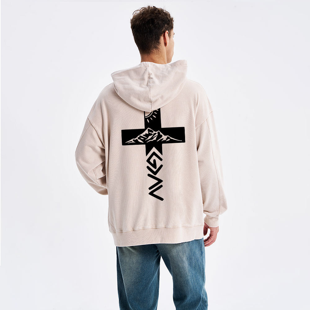 God Is Greater Than The Highs And Lows Christian Washed Hoodie