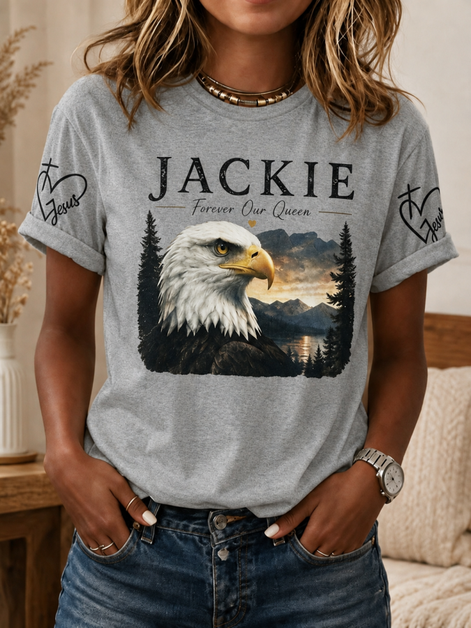 Women'S Forever Over Big Bear, Fly Free Jackie Printed Casual Top