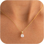 Dainty Silver Gold Necklaces for Women Cute Station Choker Simulated Diamond Necklace Simple Layering CZ Necklace Trendy Jewelry Gifts