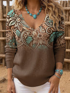 Women's Western Ethnic Print Top