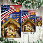 O Come Let Us Adore Him Christmas Flag