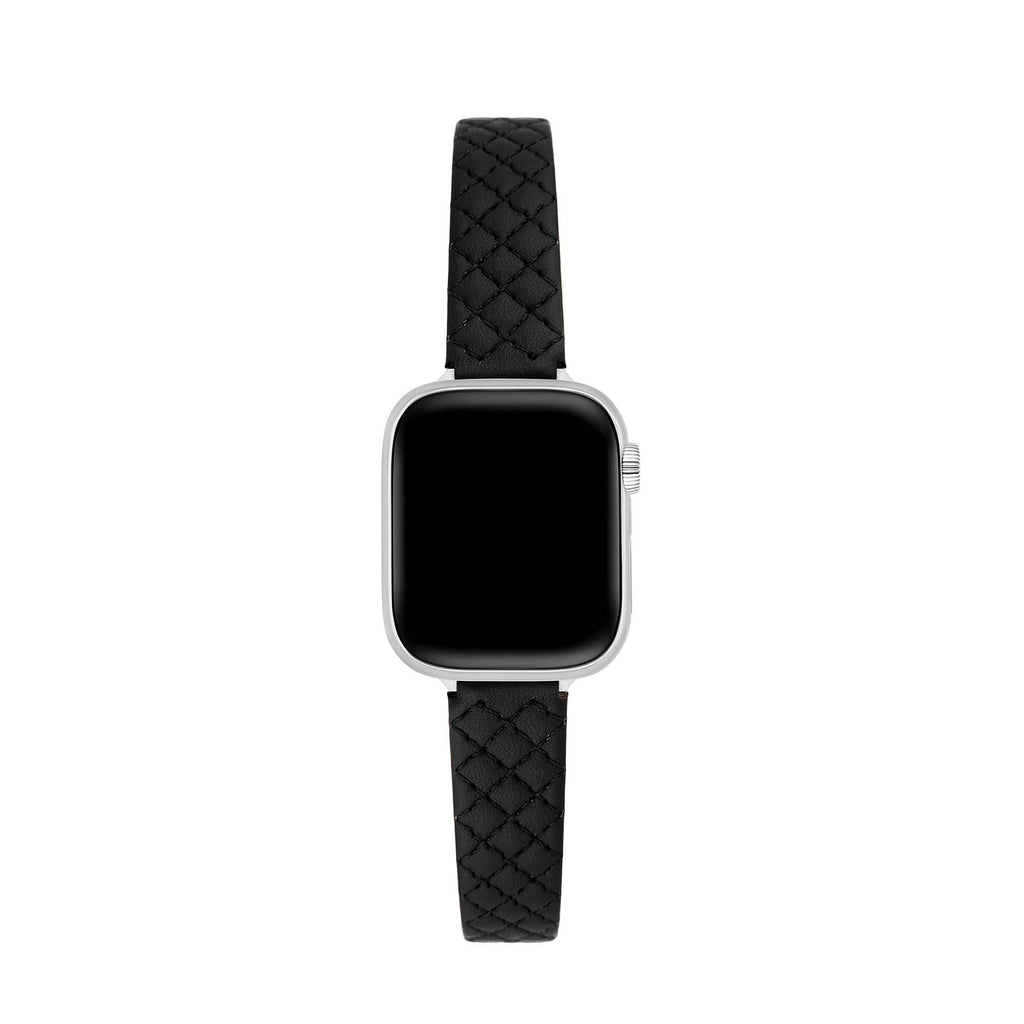Elegant Quilted Leather Watch Band for Apple Watch