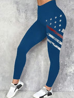 Ladies' Daily American 1776-2026 Founding Anniversary Celebration Printed Tight Yoga Pants