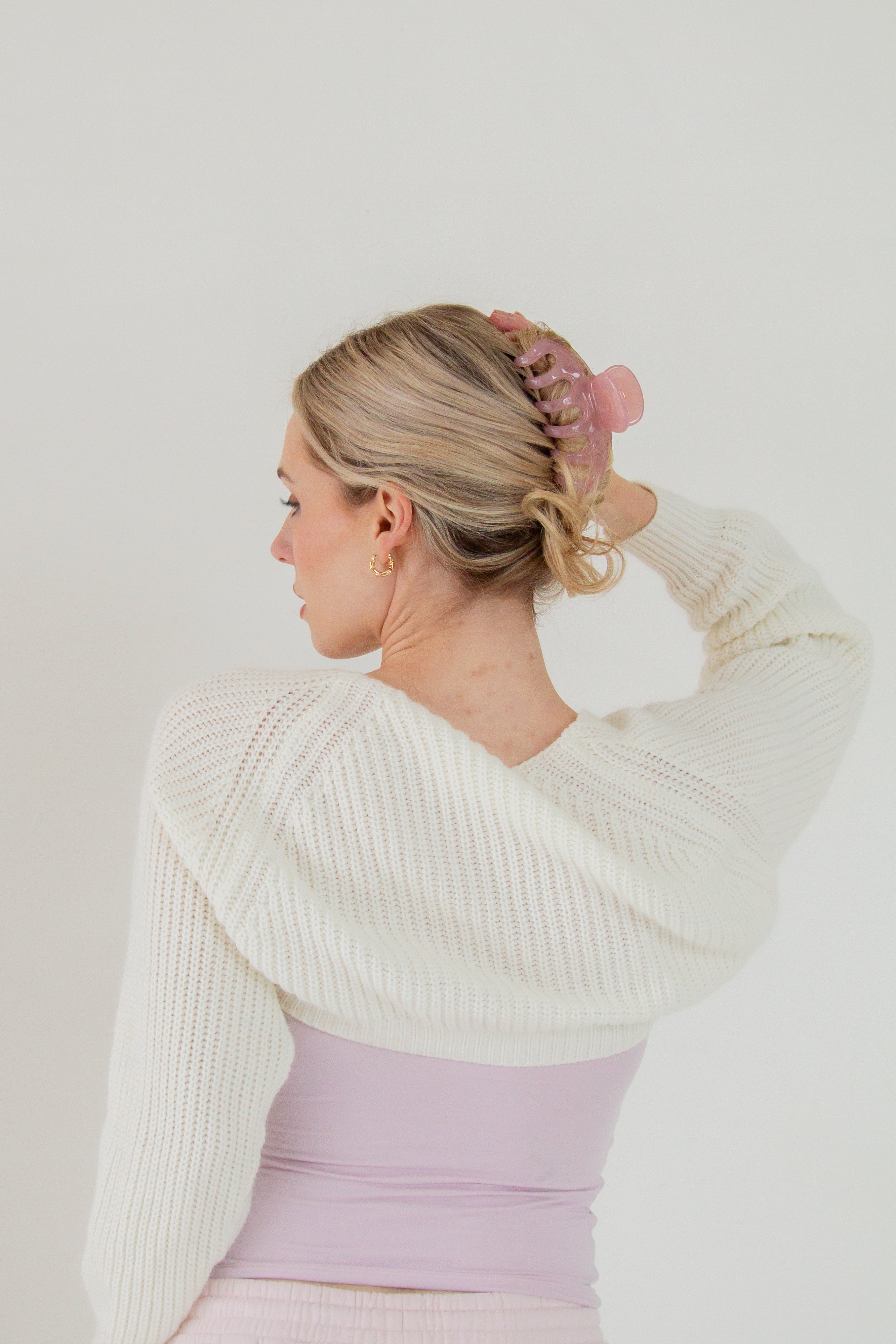 Pearly Pink Claw Clip
