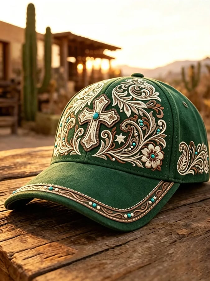 Unisex Western Retro Print Hats