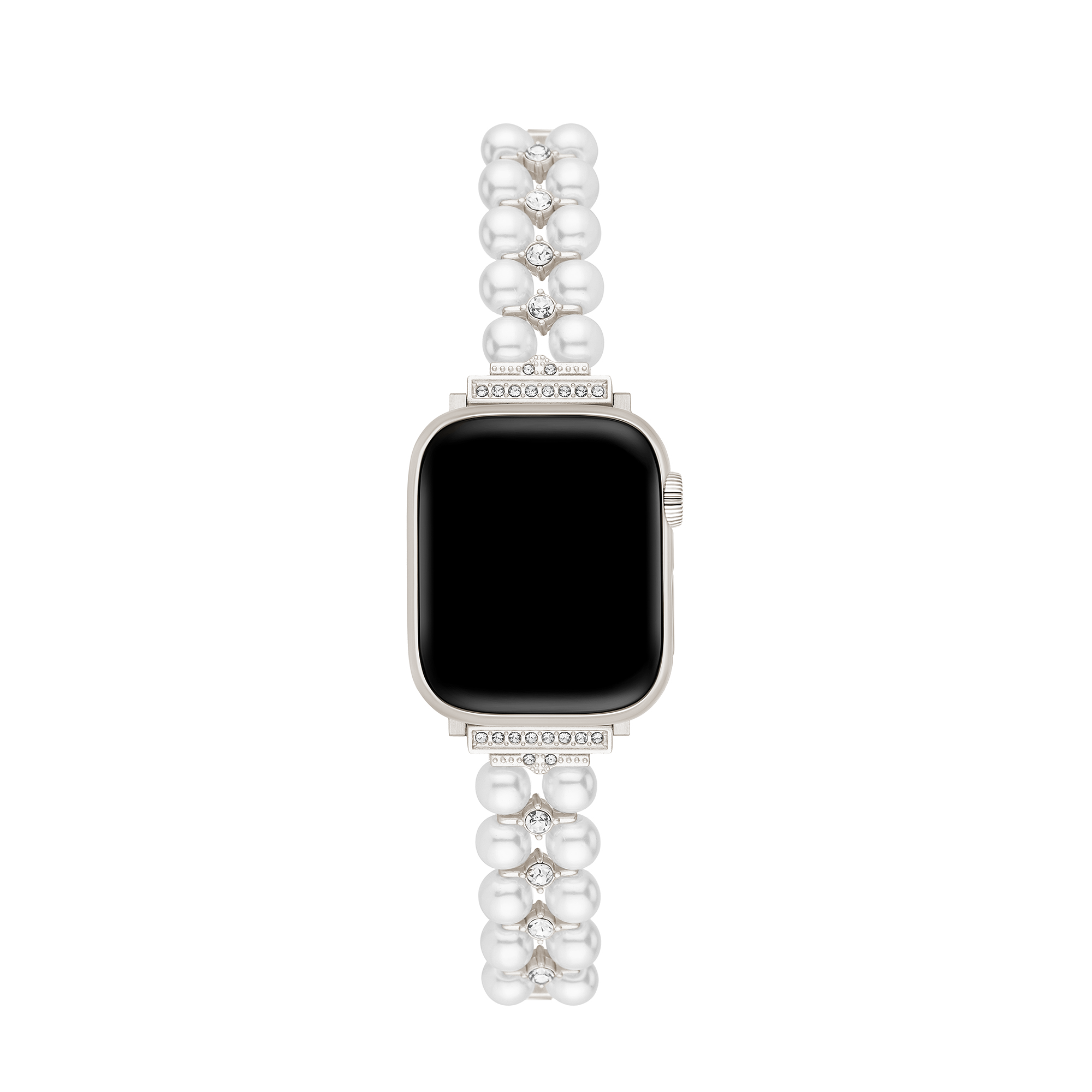 Pearl Rhinestone Metal Watch Band for Apple Watch