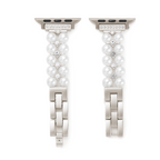 Pearl Rhinestone Metal Watch Band for Apple Watch