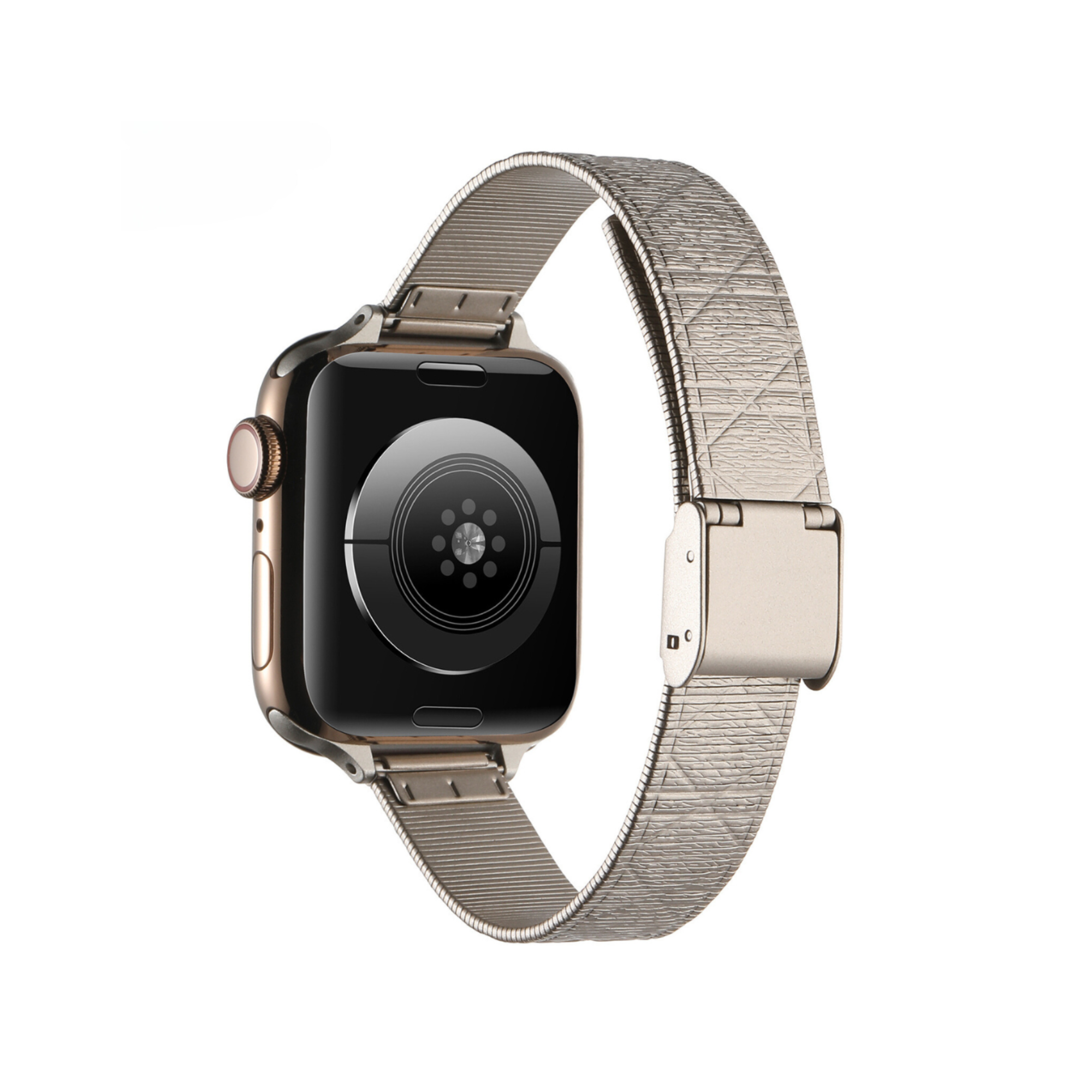 Diamond Textured Stainless Steel Watch Band for Apple Watch