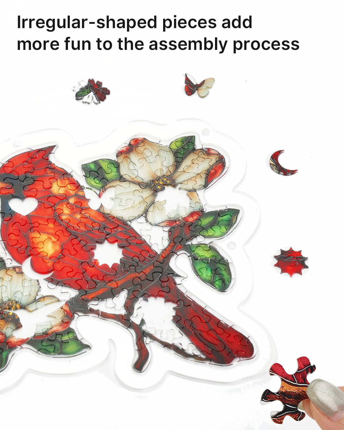 Magnolia Cardinal Light Suncatcher-Acrylic Window Art