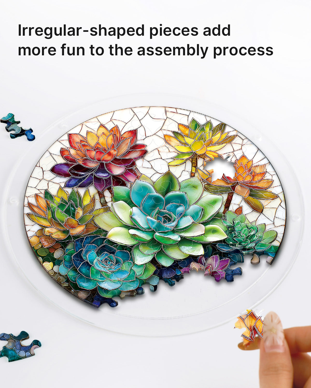 Dreamy Succulent Garden Light Suncatcher-Acrylic Window Art
