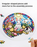 Spring Bunny Garden Light Suncatcher-Acrylic Window Art