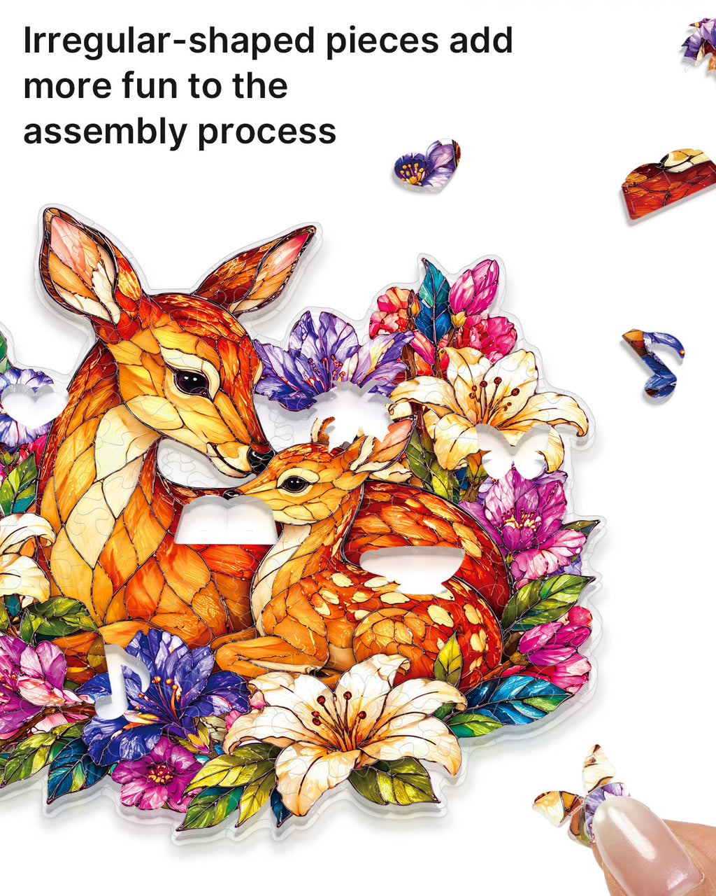 Deer in Bloom Light Suncatcher-Acrylic Window Art