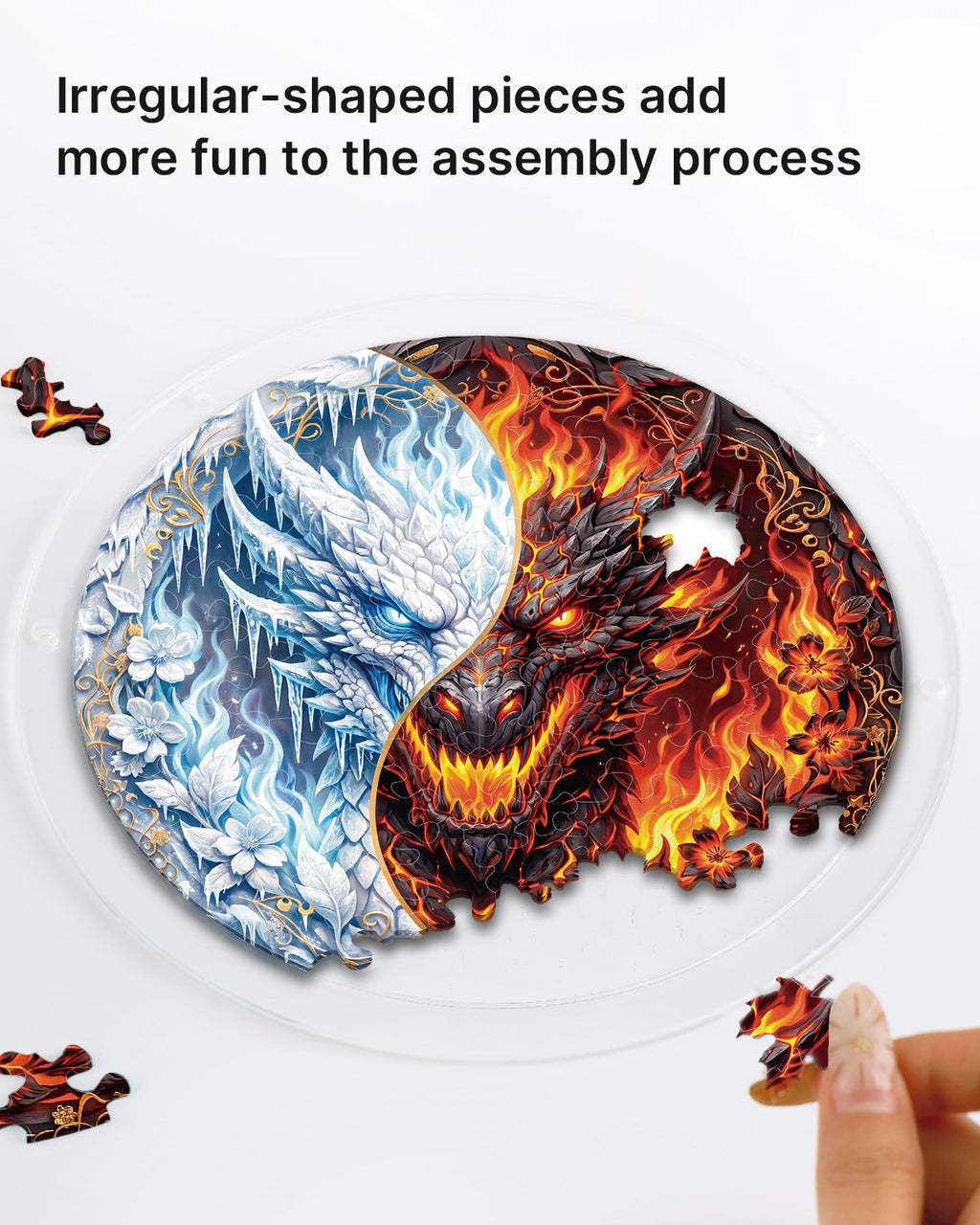 Twin Dragon Realm Light Suncatcher-Acrylic Window Art