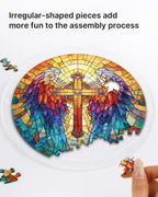Rainbow Angel Cross Light Suncatcher-Acrylic Window Art
