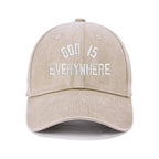 God Is Everywhere Christian Washed Hat