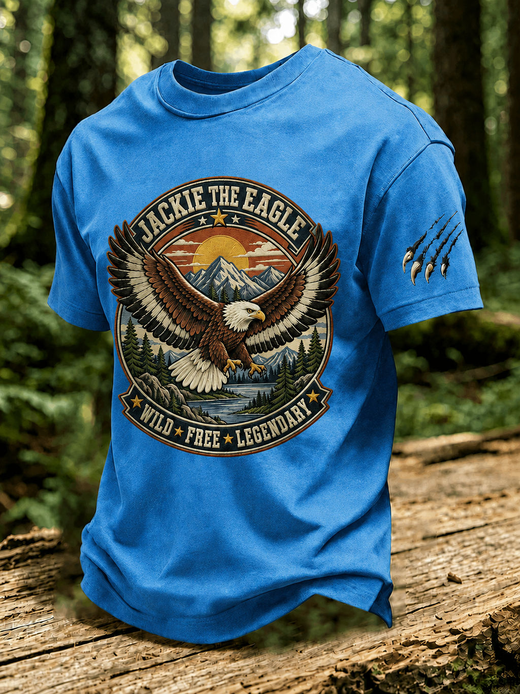 Men'S Forever Over Big Bear, Fly Free Jackie Printed Short-Sleeve T-Shirt