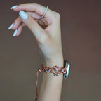 14k Gold / Platinum Plated Flowers Bloom Copper Watch Band