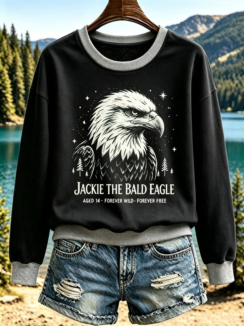 Women's Fly Free Jackie Print Casual Sweatshirt